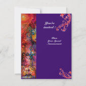 EXCALIBUR, hell rot, rosa violett Einladung (Rückseite)