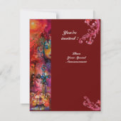 EXCALIBUR, hell rot, schwarz Einladung (Rückseite)