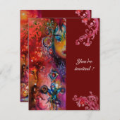 EXCALIBUR, hell rot, schwarz Einladung (Vorne/Hinten)