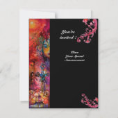 EXCALIBUR, hell rot, schwarz Einladung (Rückseite)