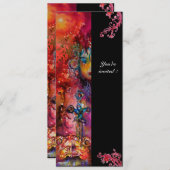 EXCALIBUR, hell rot, schwarz Einladung (Vorne/Hinten)