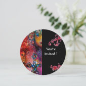 EXCALIBUR, hell rot, schwarz Einladung (Stehend Vorderseite)