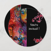 EXCALIBUR, hell rot, schwarz Einladung (Vorne/Hinten)