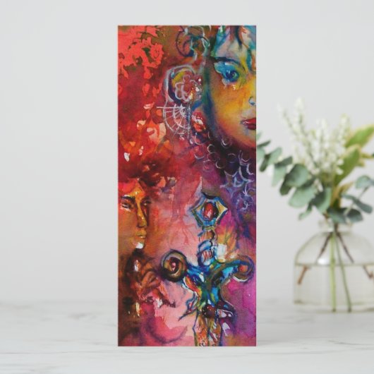 EXCALIBUR, hell rot, schwarz Einladung (Stehend Vorderseite)