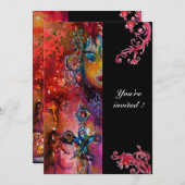 EXCALIBUR, hell rot, schwarz Einladung (Vorne/Hinten)