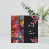 EXCALIBUR, hell rot, schwarz Einladung (Stehend Vorderseite)