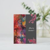 EXCALIBUR, hell rot, schwarz Einladung (Stehend Vorderseite)