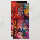 EXCALIBUR, hell rot, schwarz Einladung (Vorne/Hinten)