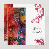 EXCALIBUR, hell rot, weiß Einladung (Vorne/Hinten)