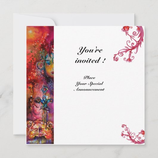 EXCALIBUR, hell rot, weiß Einladung (Rückseite)