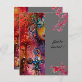 EXCALIBUR, hellrot grau Einladung (Vorne/Hinten)