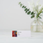 EXCALIBUR , hellrotes, rosa Perlpapier Mini Visitenkarte (Stehend Vorderseite)