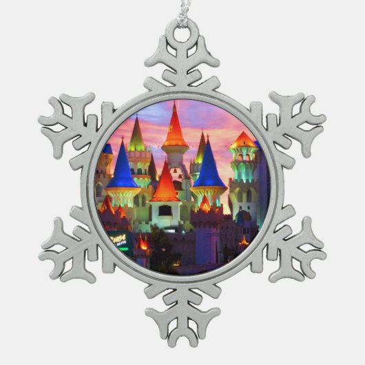 Excalibur Hotel #2 Snowflake Ornament (Vorderseite)