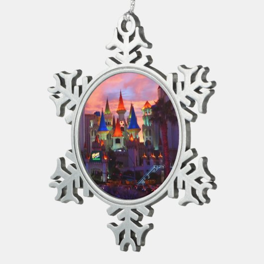 Excalibur Hotel #4-2 Snowflake Ornament (Rechts)
