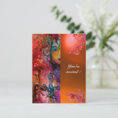 EXCALIBUR Juwel hell rot, rosa blau orange Einladung (Stehend Vorderseite)