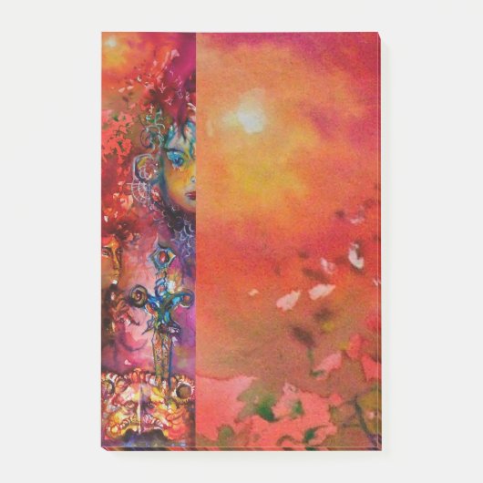 EXCALIBUR, KÖNIGIN DER MAGISCHEN SCHWERPFAKTIN, ro Post-it Klebezettel (Vorderseite)