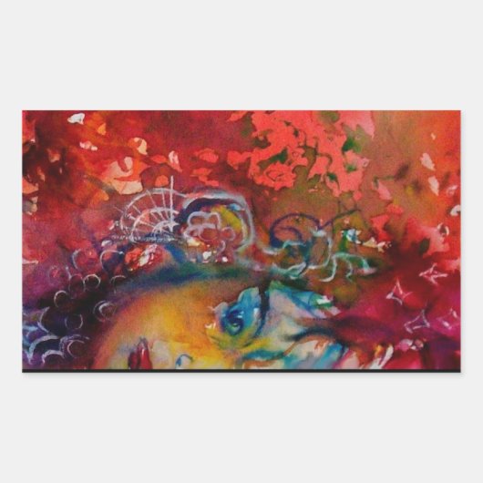 EXCALIBUR Lady of the Lake, Red Fantasy Rechteckiger Aufkleber (Vorderseite)