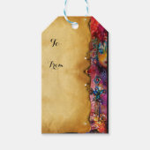 EXCALIBUR, Lila rotes Pergament Geschenkanhänger (Vorderseite)