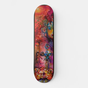 EXCALIBUR Magic Sword Arthurian Legends Red Skateboard