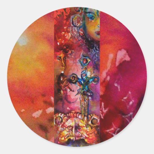 EXCALIBUR Magic Sword Runder Aufkleber (Vorderseite)