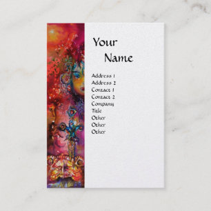 EXCALIBUR MAGIC SWORT FANTASY MONOGRAM Red Kraft Visitenkarte