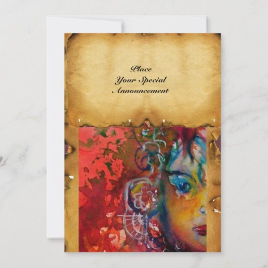 EXCALIBUR MAGIC SWORT Lila Fantasie Rot Einladung (Rückseite)