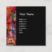 EXCALIBUR / MAGIC SWORT Lila Red Black Fantasy Quadratische Visitenkarte (Vorderseite)