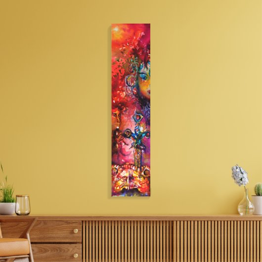 EXCALIBUR Magische Schwertfantasy Watercolor Leinwanddruck (Insitu (Wohnzimmer))
