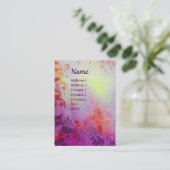 EXCALIBUR MONOGRAM rosa lila fuchsienrot Visitenkarte (Stehend Vorderseite)