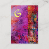 EXCALIBUR MONOGRAM rosa lila fuchsienrot Visitenkarte (Rückseite)