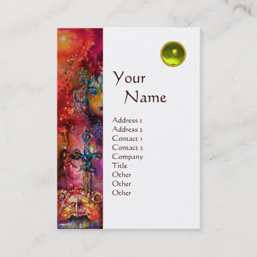 EXCALIBUR MONOGRAMM Metallische Muschel Visitenkarte (Vorderseite)