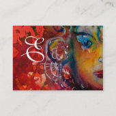 EXCALIBUR Monogramm metallisches Platin Visitenkarte (Rückseite)