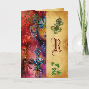 EXCALIBUR Monogramm Parchment St.Patrick's Day Karte