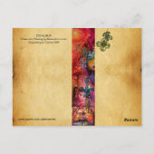 EXCALIBUR Monogramm Parchment St.Patrick's Day Postkarte (Rückseite)