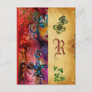 EXCALIBUR Monogramm Parchment St.Patrick's Day Postkarte