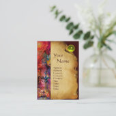 EXCALIBUR-MONOGRAMM-Pergament, Gelbes TopazGem Visitenkarte (Stehend Vorderseite)