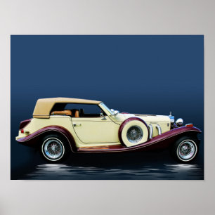 Excalibur Oldtimer-Fahrzeug Poster
