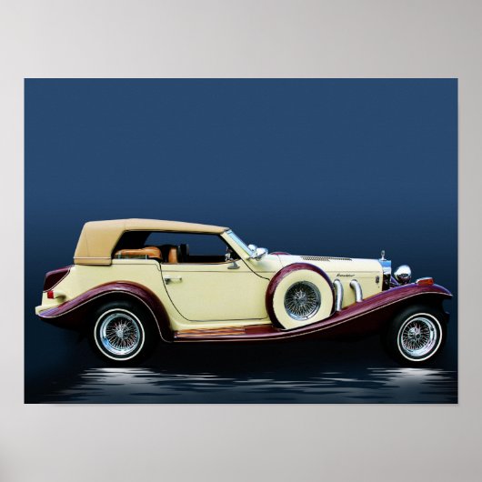 Excalibur Oldtimer-Fahrzeug Poster (Vorne)