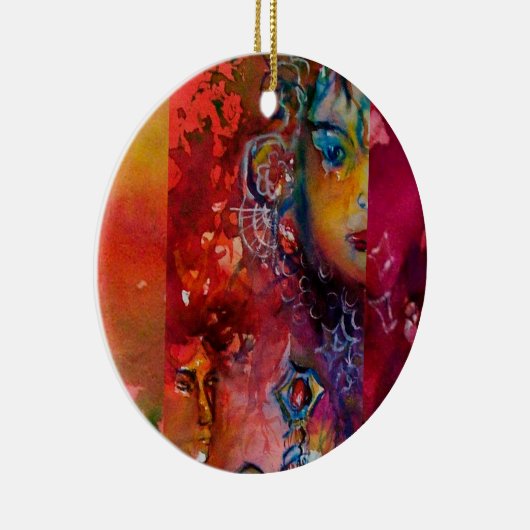 EXCALIBUR,QUEEN DER MAGIC SWORD Fantasy Monogram Keramikornament (Rechts)