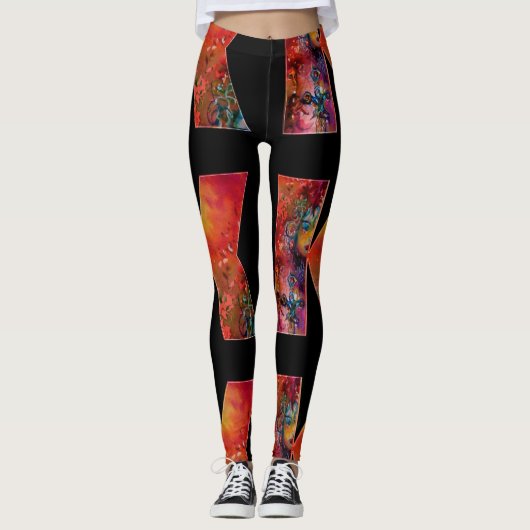 EXCALIBUR,QUEEN DER MAGIC SWORD Fantasy Monogram Leggings (Vorderseite)