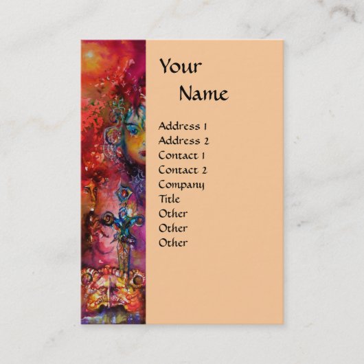 EXCALIBUR, rosa Aubergine Visitenkarte (Vorderseite)