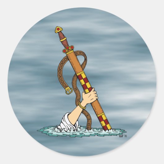 Excalibur Runder Aufkleber (Vorderseite)