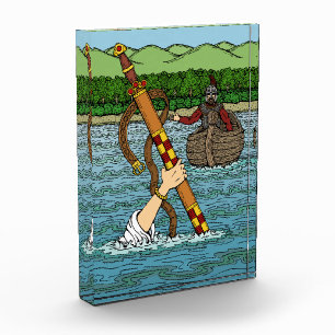 Excalibur und Arthur Fotoblock