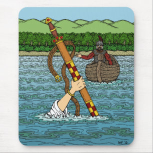 Excalibur und Arthur Mousepad