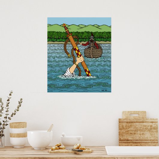 Excalibur und Arthur Poster (Küche)