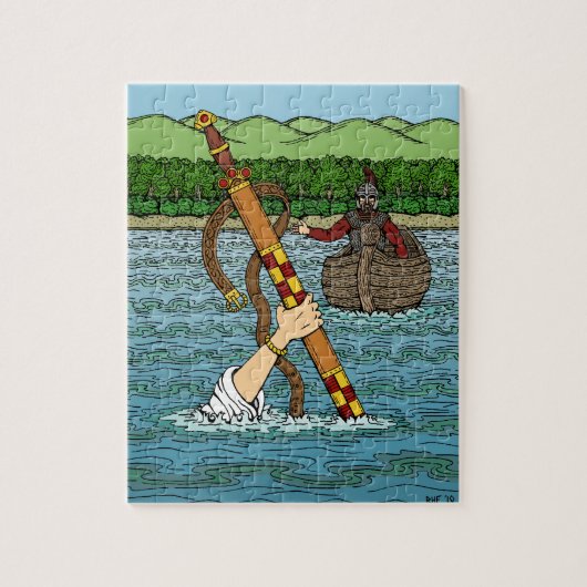 Excalibur und Arthur Puzzle (Vertikal)