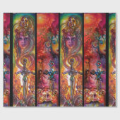 EXCALIBUR UND DURENDAL Magic Schwerter Aquarell Geschenkpapier (Flach)