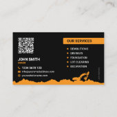 Excavating, Land clearing, Construction Visitenkarte (Rückseite)