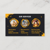 Excavation, Building Construction, Concrete works Visitenkarte (Rückseite)