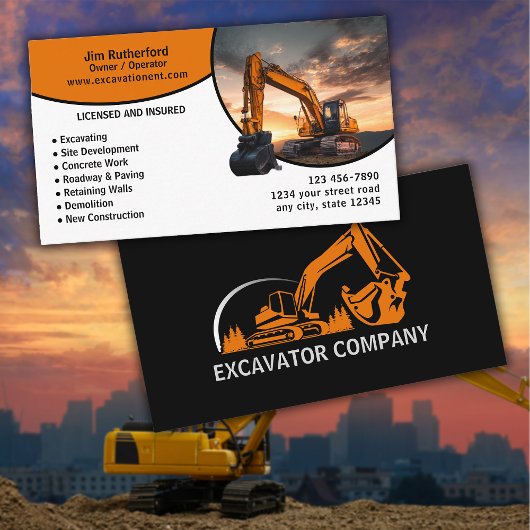 Excavation Services Business Visitenkarte